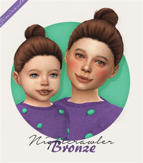 Nightcrawler Bronze Hair For Kids And Toddlers At Simiracle Sims 4 Updates