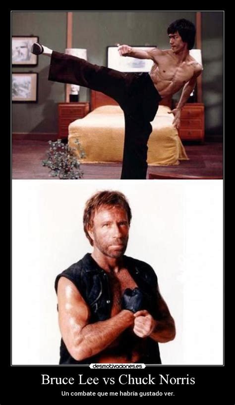 Bruce lee kinda kicks chuck norris' ass. Bruce Lee vs Chuck Norris | Desmotivaciones