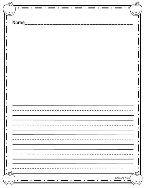 Blank Writing Sheets For First Graders