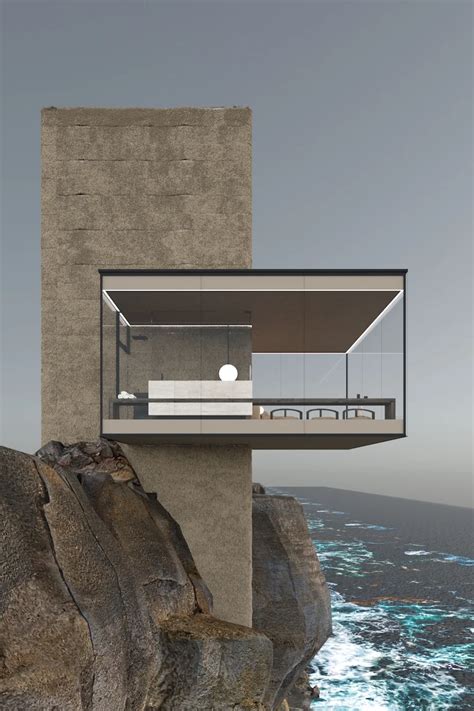 A Minimalist Glass Cabin Hovers Over A Cliff Edge By Yakusha Design Cantilever Architecture