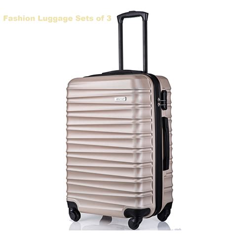 Segmart Portable 3 Piece Suitcase Sets Segmart Fashion Lightweight