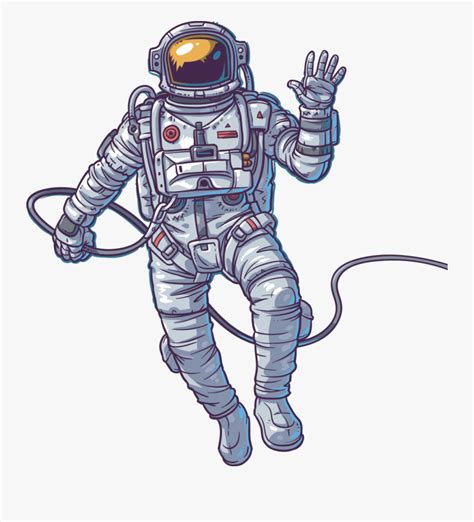 Astronaut Floating In Space Drawing