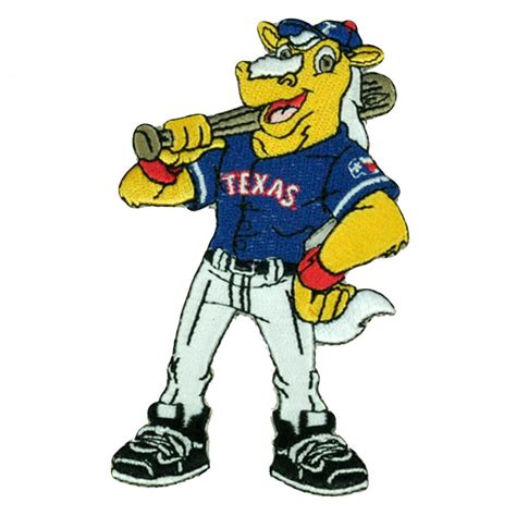 Mlb Licensed Texas Rangers Captain Baseball Mascot Logo Patch Self