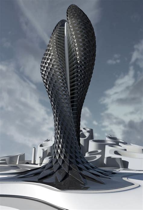 Futuristic Tower By Daniel Widrig Future Building Barry Mann