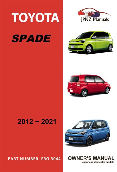 Toyota Spade Owners User Manual In English