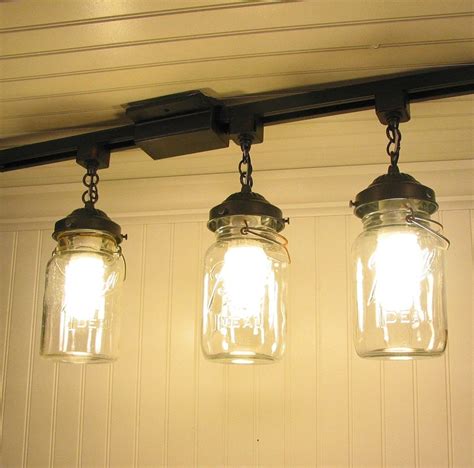 Vintage Canning Jar Track Lighting Created New For By Lampgoods
