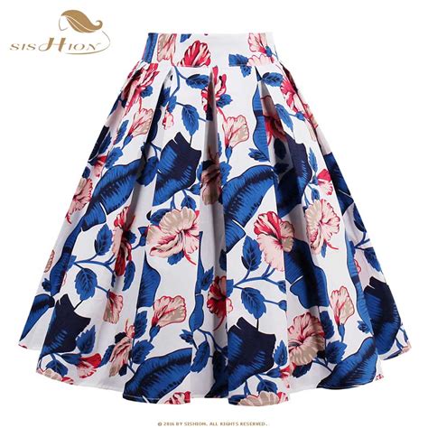 2023 New Arrival Summer A Line Vintage Floral Skirt 50s Pin Up Style