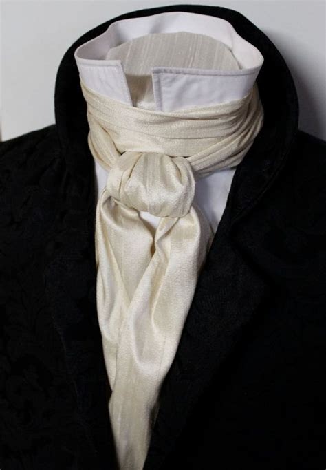 Long Cream Regency Brummel Victorian Ascot Tie Cravat Etsy Artofit
