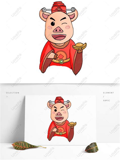 중국 스타일 축제 여신 돼지 만화 손으로 그린 디자인 일러스트 Png 및 벡터 이미지 무료 다운로드 Lovepik