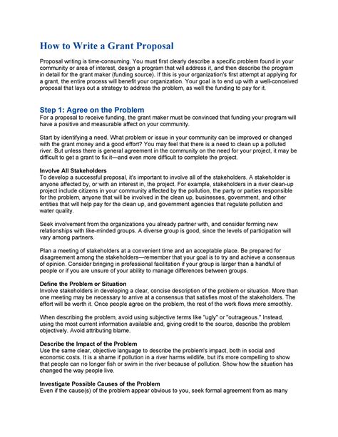 Grant Proposal Templates Nsf Non Profit Research Templatelab