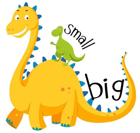 Opposite Adjective Big And Small Vector Free Download