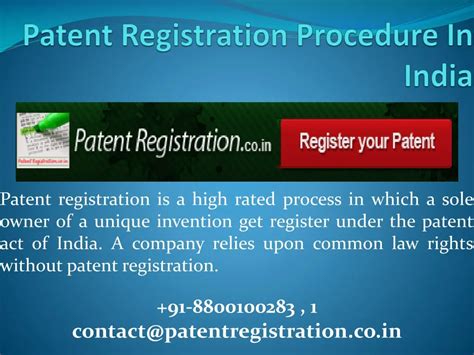 Ppt Patent Registration Process In India Powerpoint Presentation