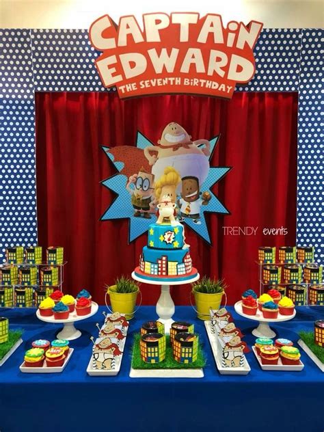 Edwards 7th Birthday Captainunderpants Trendyevents