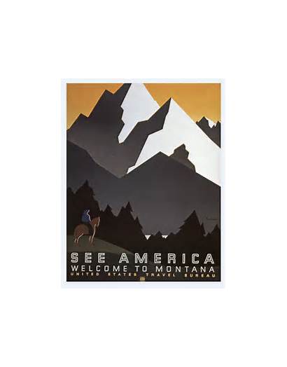 Clip Clipart Travel Montana Poster Domain Publicdomainpictures