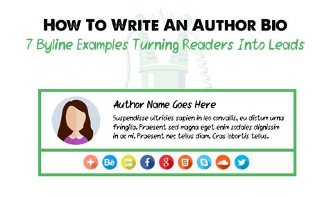How To Write An Author Bio 7 Byline Examples Turning
