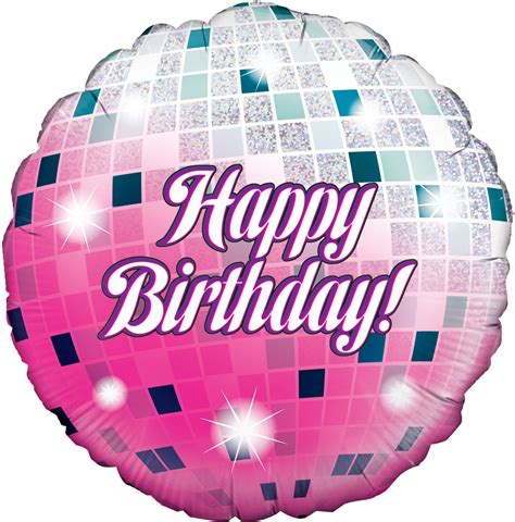 18 Glitter Ball Birthday Holographic Oaktree Foil Balloon Bargain