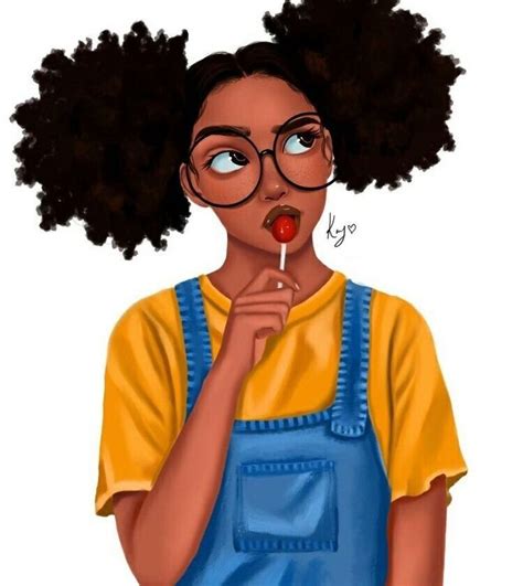 Simple Curly Hairstyles Black Girl Cartoon Black Girl Art Black