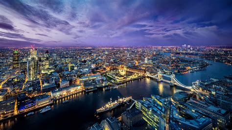 Fotos London England Megalopolis Brücke Abend Flusse 3840x2160