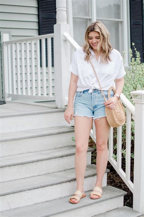 Denim Shorts Outfits Five Ways To Wear Jean Shorts By Lauren M