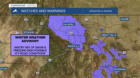 Weather Forecast Winter Weather Advisories Issued Possible Freezing Rain