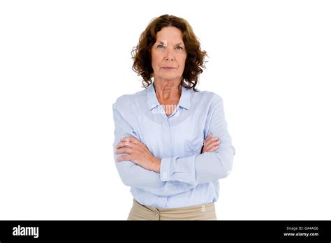 Stern Looking Woman Arms Crossed Hi Res Stock Photography And Images