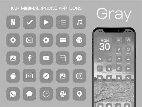 Ios Gray App Icons 230 Grey Minimal Ios 14 Modern Icon Pack In 2021
