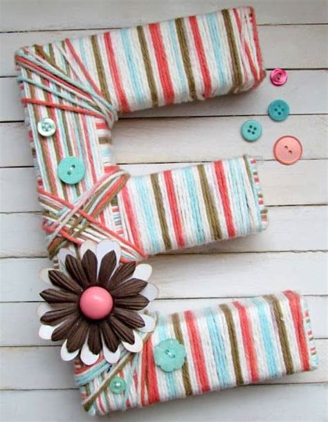 Learn How To Make Gorgeous Yarn Wrapped Letters The Whoot