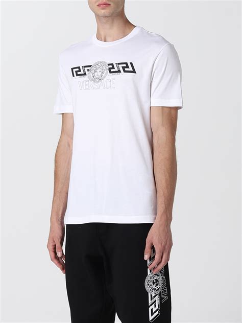 Versace Cotton T Shirt White Versace T Shirt 10039061a02800 Online On Gigliocom