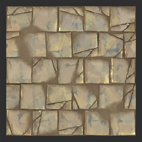 Artstation Stylized Stone Tile Material