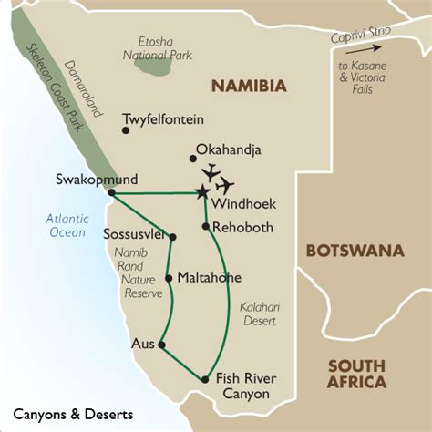 Kalahari Desert World Map