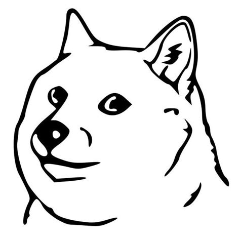Doge Clipart Dog Decal Window Die Cut Meme Coloring Pages Template