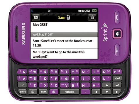 Samsung Trender Phone Purple Sprint Cell Phones