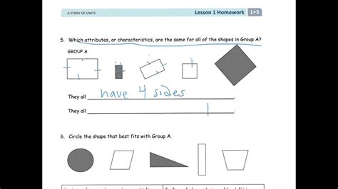 When it comes to mathematics, there are endless possibilities to go with, making it a dense subject for some people. Grade 1 Module 5 Lesson 1 Homework - YouTube