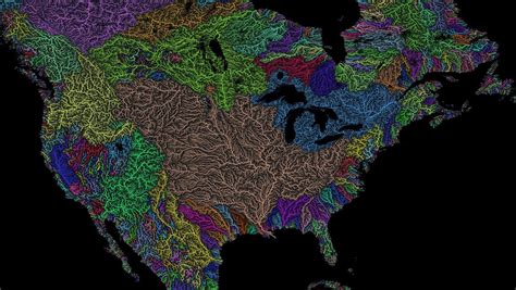 * map showing course of major rivers passing through different countries. Colorful Maps of the World's Rivers Are Striking (and ...