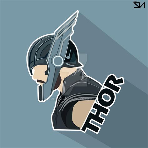 Thor Vector Portrait By Truezacks On Deviantart