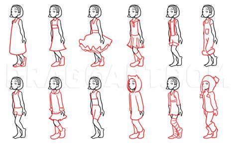 How To Draw Little Girls Little Girls Step By Step Drawing Guide By