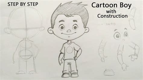 Learn How To Draw A Cartoon Boy Character Step By Step
