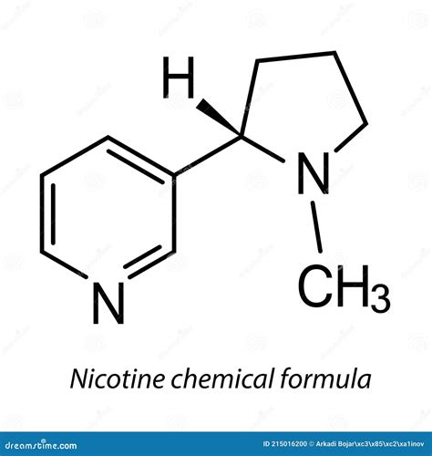 Nicotine Chemical Formula Vector Illustration Stock Vector