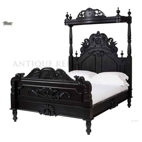 Best canopy bed for inspiration your home for french style canopy bed. French Heavy Gothic Victorian Canopy Bed - Antique ...