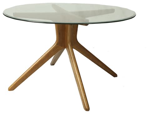 Pastel Manchester 54 Inch Dining Table W Round Glass Top Contemporary Dining Tables By