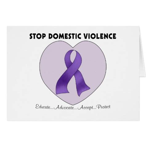 Stop Domestic Violence Greeting Card Zazzle