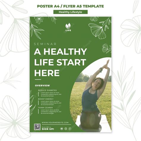 Free Psd Healthy Lifestyle Poster Or Flyer Design Template