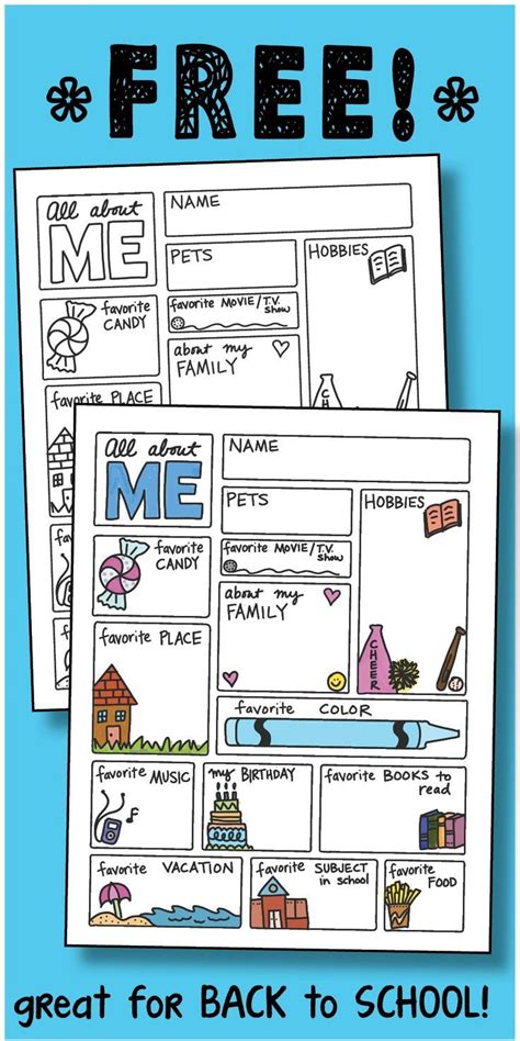 All About ME FREEBIE by Science & Math Doodles | Get to know you