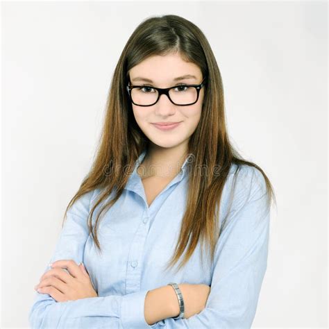 Pretty Girl With Glasses Stock Image Image Of Female 35208497