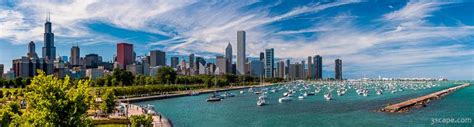 Chicago Skyline Daytime Panoramic Photograph By Adam Romanowicz