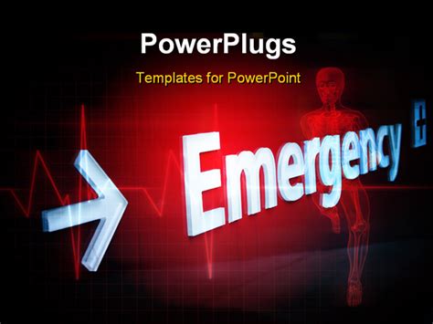 Emergency Sign At A Hospital Powerpoint Template Background Of Medical