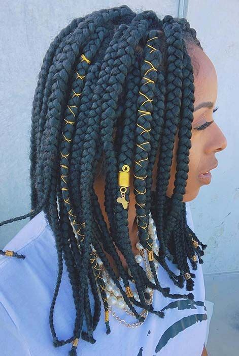 23 Short Box Braid Hairstyles Perfect For Warm Weather Short Box