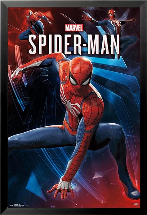 Framed Spider Man Poses Marvel Comics 34x2225 Comics Art Print