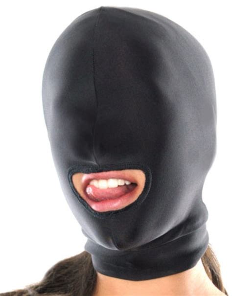 Happygo Fetish Fantasy Lightweight Spandex Open Mouth Mask Hood