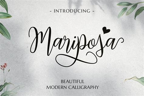 Mariposa Script Calligraphy Font Dafont Free
